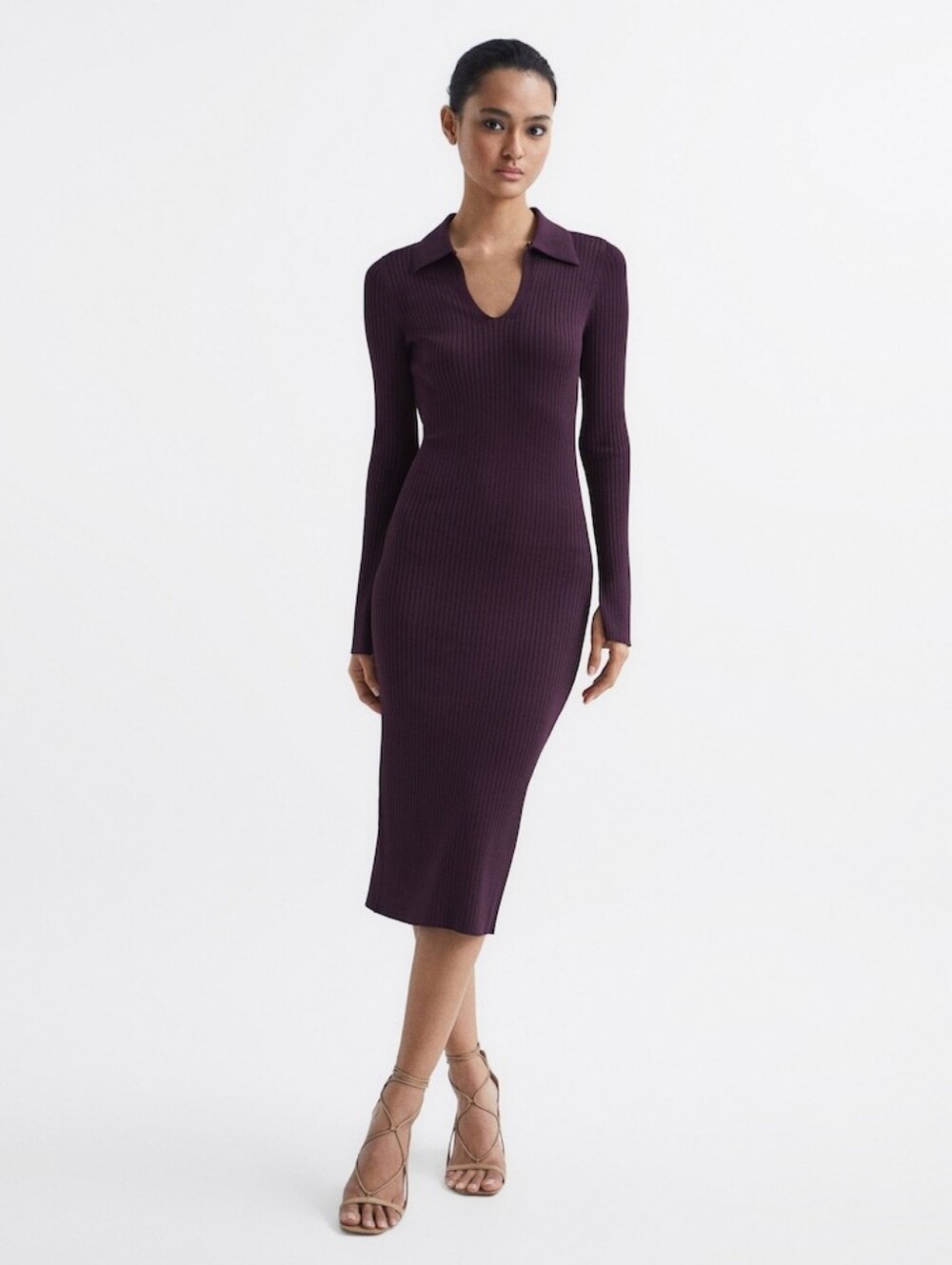 NWT REISS | $320 Ronnie Collared Knit Bodycon Dress